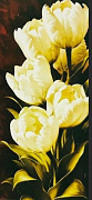 Алмазная мозаика /22х40см./, "Белые тюльпаны" арт.YCGH1003, 18-227,20-335
