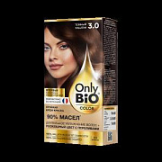 Стойкая крем-краска для волос серии Only Bio COLOR Тон 3.0 Темный каштан 115мл/15шт(РС)