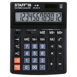 Калькулятор настольный STAFF STF-444-12 (199x153мм), 12 разрядов, двойное питание, 250303/Россия