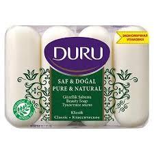 Мыло туалетное DURU PURE+ NAT  экопак 4*85гр.  Классическое   1/24