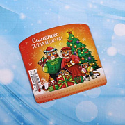 Магнит-термометр 8*8 см "Тигриное семейство Дасти" в пакете с хедером