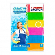 Микрофибра салфетка Эконом smart 30х30 80*20 №6 1/16