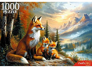 1000 эл. ПАЗЛЫ. ЛИСА С ЛИСЯТАМИ (арт. Ф1000-2741)/Рыжий кот