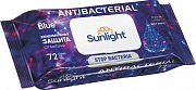 Влажные салфетки SUNLIGHT 72шт Antibacterial Blue (с клапаном)/20 Оливия