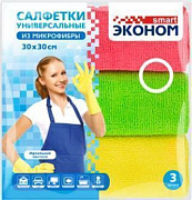 Микрофибра салфетка Эконом smart 30х30 80*20 №3 1/20