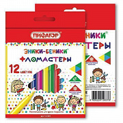 Фломастеры 12 цв. ПИФАГОР "ЭНИКИ-БЕНИКИ", 12 цветов, вентилируемый колпачок, 151401/Россия