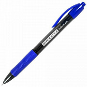 Уп. 12 шт. Ручка шариковая автоматическая с грипом BRAUBERG OFFICE STYLE, СИНЯЯ, 0,7мм, линия 0,35мм