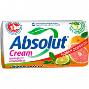 Мыло туалетное АБСОЛЮТ 90гр Cream грейпфрут и бергамот антибак 1/6 