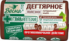 Мыло туалетное Весна Главаптека Дегтярное 90 г 1/72