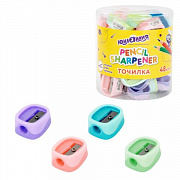 Точилка ЮНЛАНДИЯ "COLOR PASTEL", двуцветная, пастельные цвета ассорти, 272505