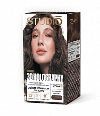Студио Профешнл Стойкая краска для волос 3D HOLOGRAPHY 3.4 Горький шоколад 50/50/25/15 мл 