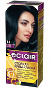 Стойкая крем-краска д/волос ECLAIR , тон 1.1 Иссиня-черный 1/12 Оливия