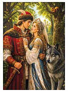500 эл. ПАЗЛЫ . СКАЗКИ. ИВАН, ЕЛЕНА И ВОЛК (Арт. Х500-0181)/Рыжий кот
