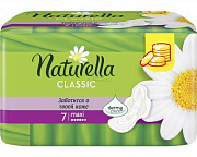 Прокладки Naturella Classic Maxi Single, с крылышками, ромашка, 7 шт 1/18
