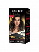 Стойкая крем краска для волос Trend Color Роколор 3.4 Горячий шоколад, 50/50/15 мл 