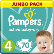 Подгузники Pampers Active Baby-Dry 4 Maxi (9-14 кг) 70 шт 1/2
