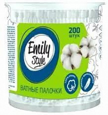Ватные палочки Emily Style 200 шт банка 1/24