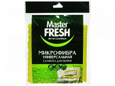 Салфетка унивесальная Master FRESH МИКРОФИБРА у для уборки 30*30 см С ПРИНТОМ, 1 шт. 1/10