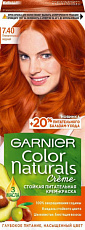 Крем-краска для волос Garnier Color Naturals, тон 7.40 Пленительный медный 1/12      