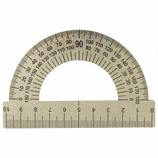 Транспортир 10 см, 180 градусов, металлический, ПИФАГОР, 210637/Россия