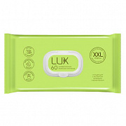 Влажные полотенца LUX №60 полотенца очищающие универсальные с календулой и аллантоином XXL с пластик