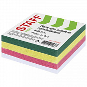 Блок для записей STAFF проклеенный, куб 8*8*350л., цветной, МБ-4Ц, 120384/1/30/Россия