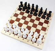 Игра настольная "Шахматы" (деревянная коробка, поле 29см х 29см) арт.03878