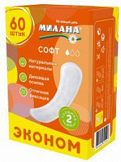 Прокладки гигиенические ежедневные Милана Dolce  софт, 60 шт, 1/30