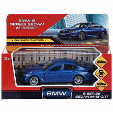 Машина металл BMW 5-ER SEDAN M-SPORT 12 см, двери, багаж, син, кор. Технопарк в кор.2*36шт