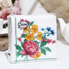 Салфетки 1сл 40л 24*24 Desna Design Букет,57573*32