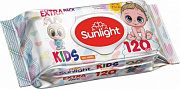Влажные салфетки SUNLIGHT 120шт Baby Зайчик (кирпичик с клапаном)/12 Оливия