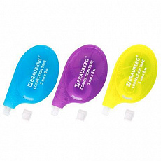 Корректирующая лента BRAUBERG ULTRA NEON, 5 мм х 8 м, цвет ассорти, блистер, 272664/Россия