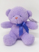Игрушка мягконабивная изображающая животное "Мишка", фиолетовый с бантиком, 22см., т.м.HUADA, арт.22
