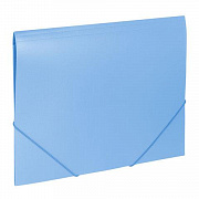 Папка на резинках BRAUBERG Office, голубая, до 300 листов, 500 мкм, 228078/Россия
