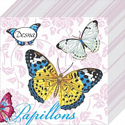 Салфетки 1сл 40л 24*24 Desna Design Бабочки и цветы, 57421 *32