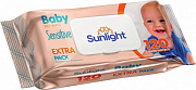 Влажные салфетки SUNLIGHT 120шт Baby Бежевый (с клапаном)/12 Оливия