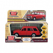Машина металл ваз-2102 12 см, двери, багаж, инер, красный, кор. Технопарк 406375 