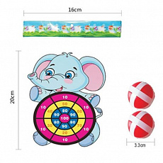 Игра "Дартс", 2 шарика на липучках, в/п 20*16*3,5 см