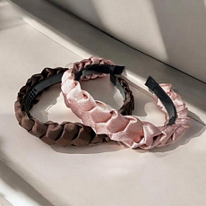 Ободок для волос тканевый "Косичка", 37-560
