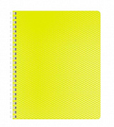 80 л. Тетрадь А5 клетка Пластиковая обложка на гребне DIAMOND NEON Желтая