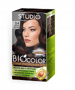 Стойкая крем краска для волос Biocolor 3.4 Горячий шоколад, 50/50/15 мл 1/12