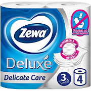 Бумага туалетная ZEWA Deluxe Белая 3 сл. 4 шт. 1/14