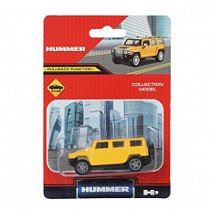 390204 Машина металл hummer h3, размер 7,5 см, инерция, блистер Технопарк в кор.2*288шт