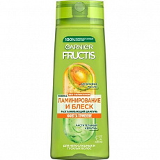 Шампунь GARNIER FRUCTIS Ламинирование и Блеск (д/непослушных и тусклых) 400мл 1/12