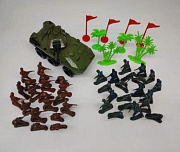 Пластмассовая игрушка "Большой солдат набор" упак.пвх.пакет/Узбекистан