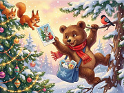 35 эл. Оживи мультфильм. Пазлы . МЕДВЕЖОНОК И ОТКРЫТКИ (Арт. Х35-7001)/Рыжий кот