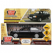 Машина металл LADA -2108 "СПУТНИК", 11,7 см, двери, баг., ин., черный, кор. Технопарк 326429 