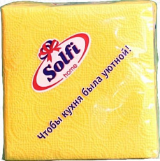 Салфетки СОЛФИ 50л желтые 1/88