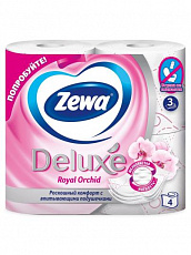 Бумага туалетная ZEWA Deluxe Орхидея 3 сл. 4 шт. 1/14