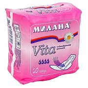 Прокладки гигиенические ультратонкие Милана Vita драй, 10 шт, 1/30